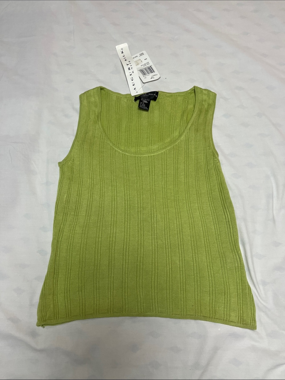 Silk/Rayon August Silk Green Tank